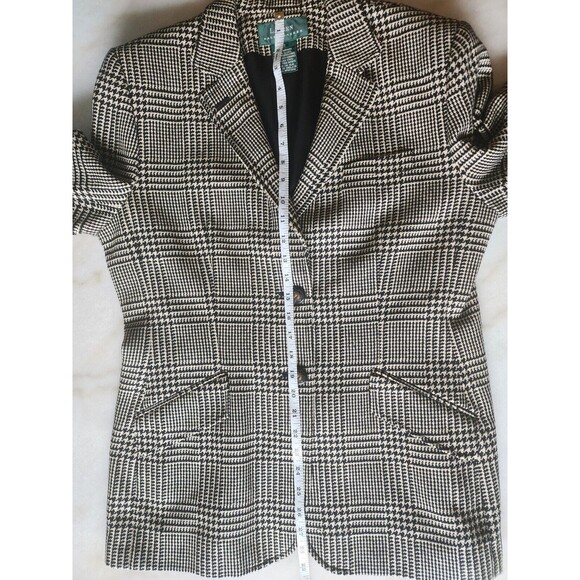 Lauren Ralph Lauren WMN 12 Herringbone Blazer Jacket Wool, Cashmere & Silk Blend - Picture 10 of 13